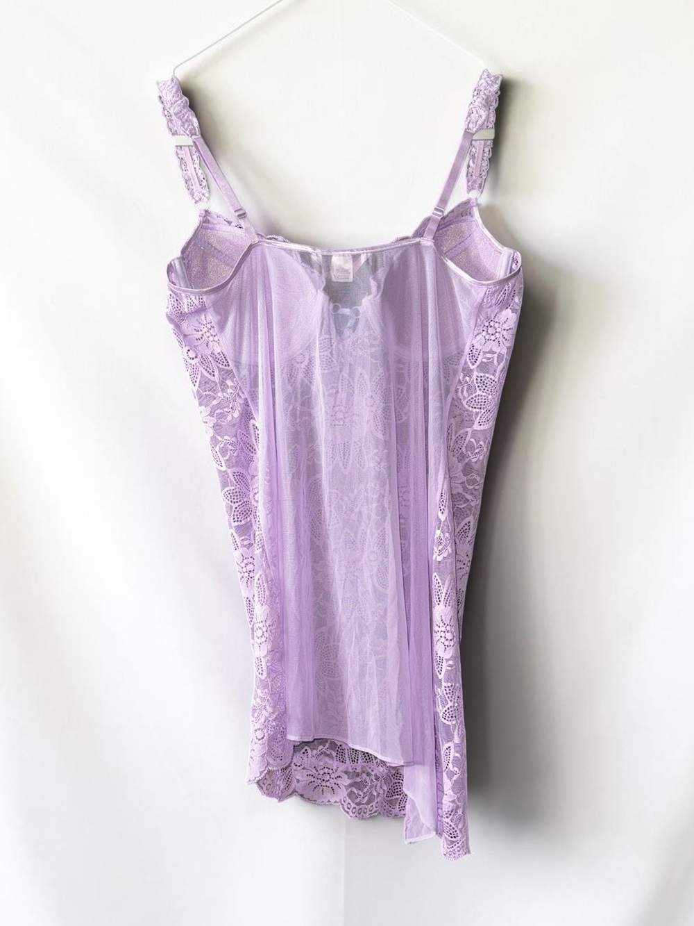 Victoria’s Secret Lingerie Chemise Large Floral Lace Padded Underwire Babydoll - Picture 2 of 2